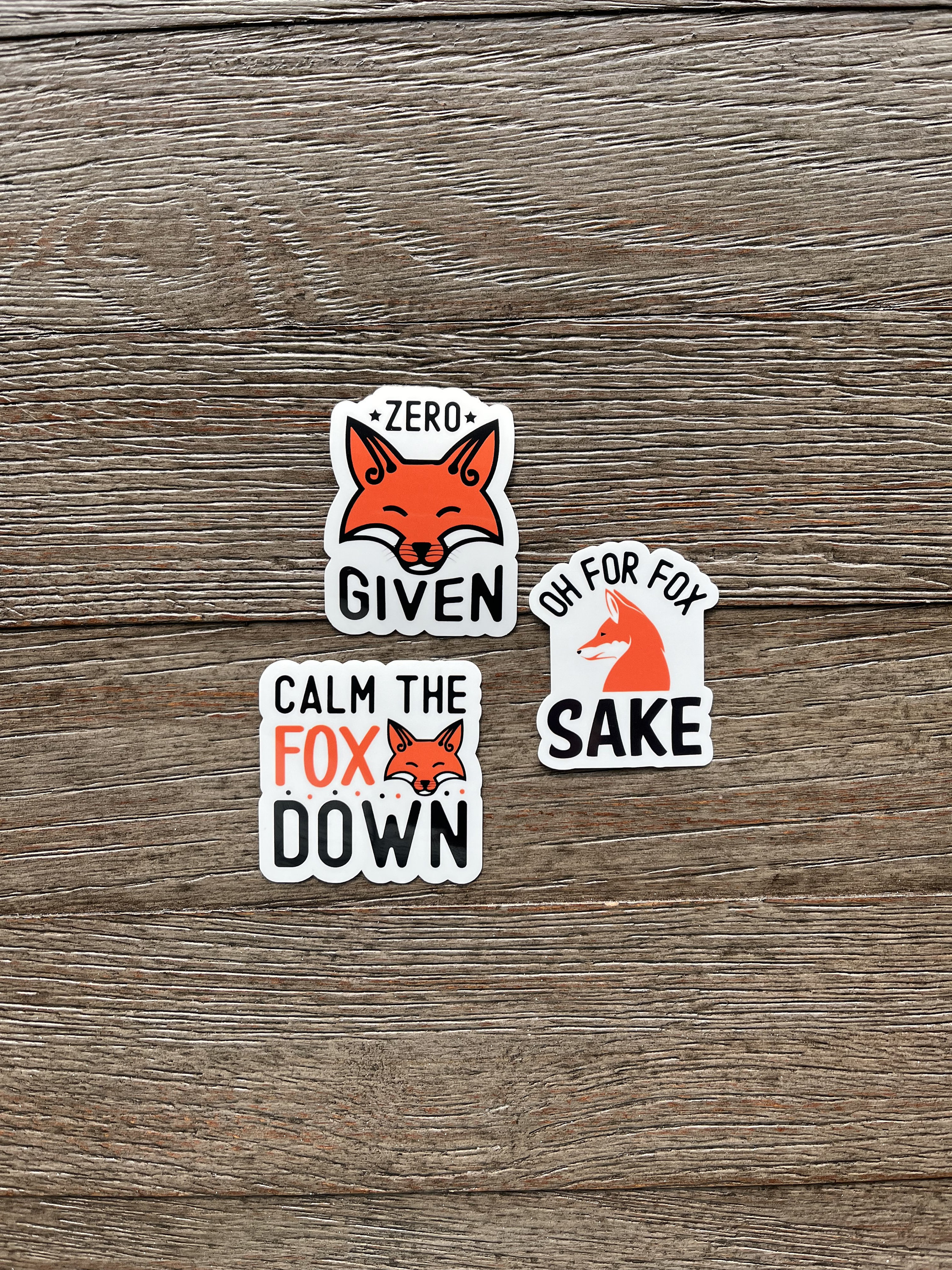 Stupidfox Sticker Fox Sticker Pack, Funny Adult Stickers, Zero Fox Given Sticker, Adult ...