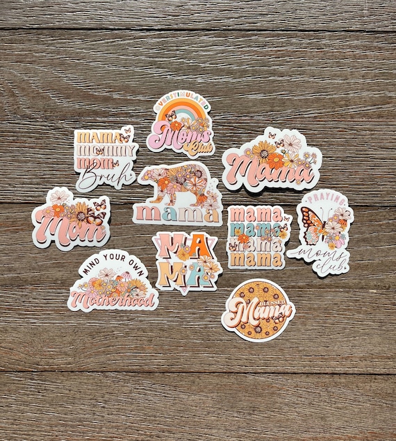 Mama Sticker Pack, Mom Stickers for Water Bottle, Best Gift for Mom, Best Gift for Her, Boho Mom Sticker, Praying Mom, Christian Mom Sticker