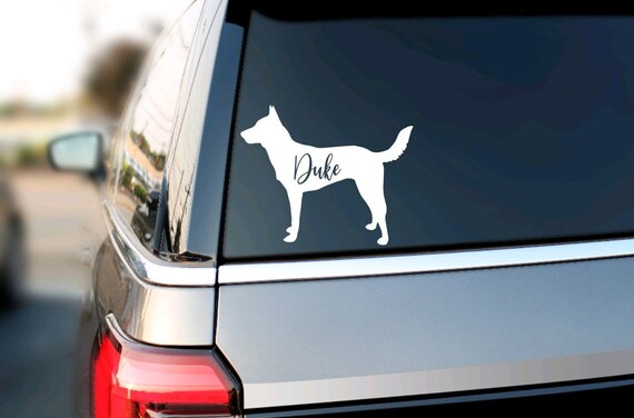 Belgian Malinois Car Decal, Custom Dog Sticker, Malinois Dog Breed Silhouette Wall Decal, Belgian Malinois Dog Mom Gift, Car Window Decal,
