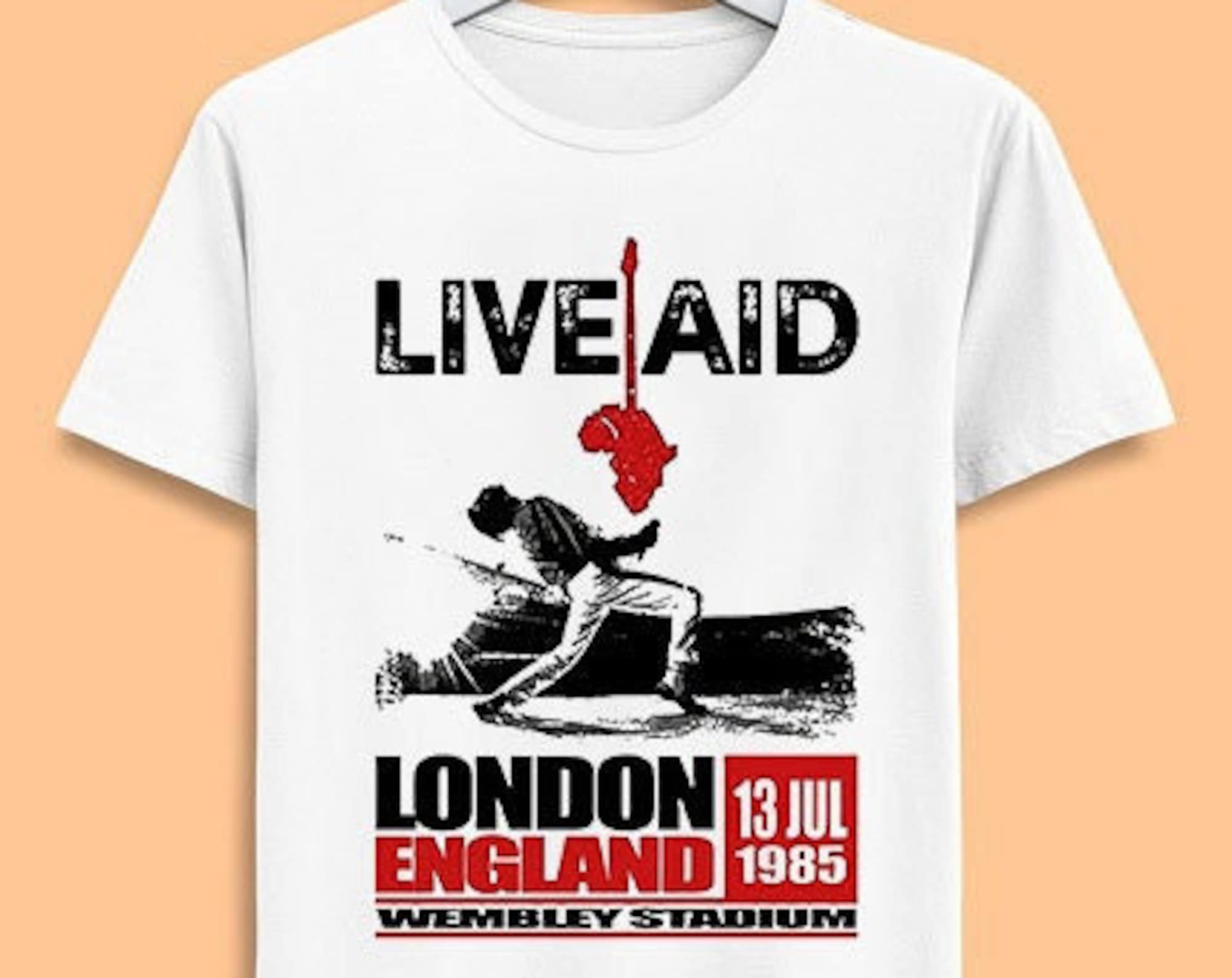 Wembley Live Aid Konzert Poster 80er Jahre Unisex T-shirt Wembley Live Aid Konzert Poster 80er Jahre Unisex T-shirt