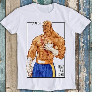 Muay Thai King Sagat Meme Unisex  Design Mens Womens Gift Cool Music Fashion Top Retro Tee T Shirt 7193