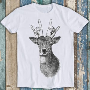 Camiseta Party Deer Heavy Metal con sentido del humor, más vendida, meme divertido, regalo perfecto T1522