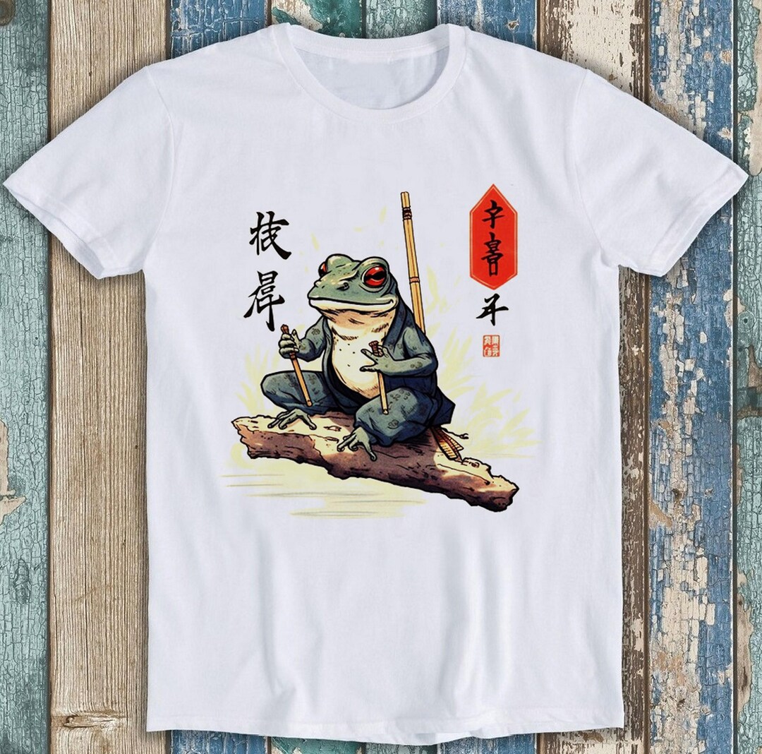 Matsumoto Hoji Frog Todo Japanese Sensei Art Funny Gift Tee T