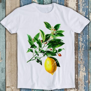 Lime Flower & Lemon Fruit  Tree Nature Unisex Men Women Gift Cool Cult Movie Music Fashion Top Tee T Shirt T958