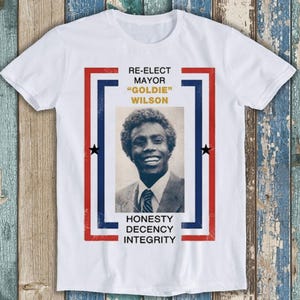 Mayor Goldie Wilson Back to The Future  Poster Unisex Adult Men Women Gift Cool Music Fashion Top  Retro Tee T Shirt 7211