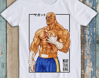 Muay Thai King Sagat Meme Unisex  Design Mens Womens Gift Cool Music Fashion Top Retro Tee T Shirt 7193
