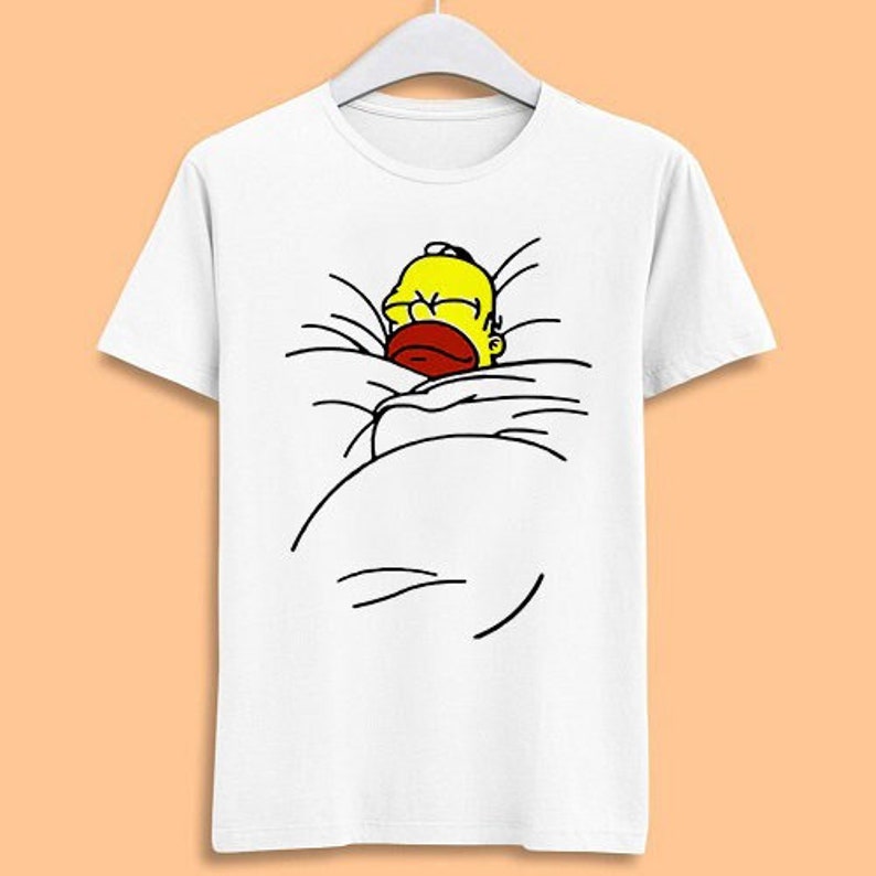 Homer Simpson Sleeping Faul The Simpson Lustige Cartoon Unisex Etsy.de
