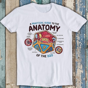 Anatomie des D20 DM DND Dungeons Master Meme Lustiges Geschenk T-Shirt 2476