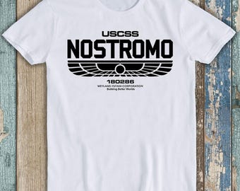 Nostromo 180286 Alien Movie Gift USCSS Weyland-Yutani Sci-fi Funny Meme Gift Tee T-shirt T1419