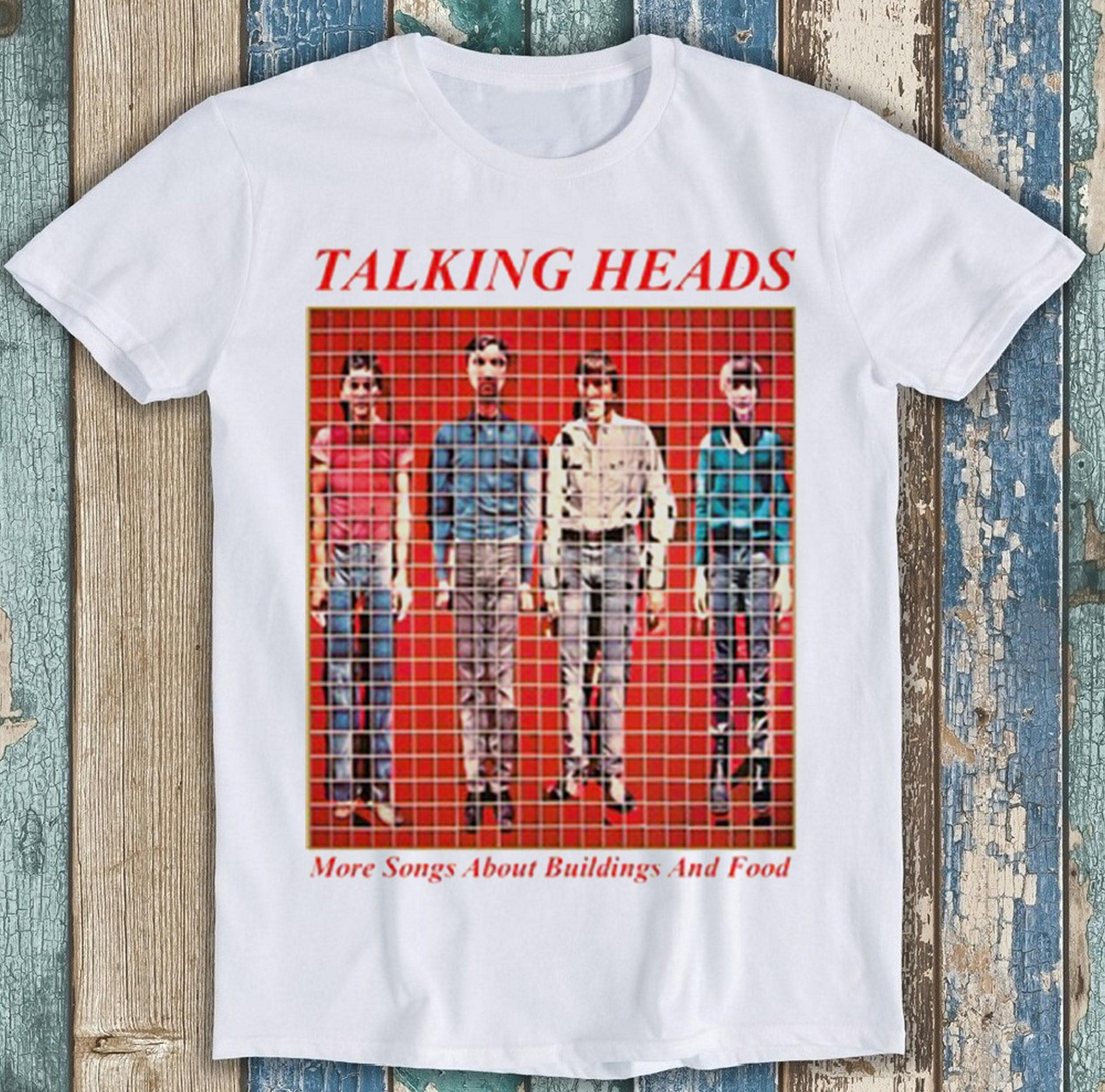 TALKING HEADS モア・ソングス プリントTシャツ Sサイズ Talking Heads More Songs About Buildings and Food Punk Rock Unisex