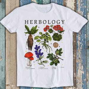 Herbology Plants Gardening Botanical Plant Lover Magic Wizard Unisex Men Women Gift Cool Cult Movie Music Fashion Top Tee T Shirt T961