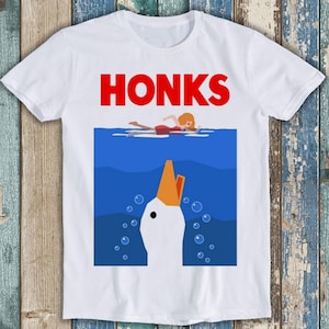 Honk Jaws Honks Goose Duck DnD Unisex  Mens Womens Gift Cool Music Fashion Top  Retro Tee T Shirt T7097