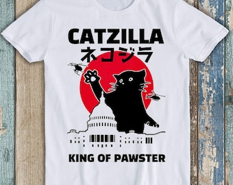 Catzilla King Of Pawster Paws Cat Kitten Best Seller Funny Gift Tee T Shirt T2045