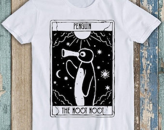 Noot Noot Tarot Card Penguin Rainbow Pingu Funny Cool Gift Tee T Shirt T2100