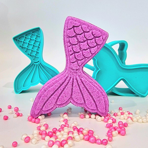 Mermaid Tail Bath Bomb Mold // 3 pieces // Craft Mold // Hand made