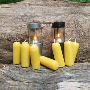 Beeswax Alpine Camping & Backpacking Candle | 100 % Pure Beeswax | 3.25-inch x 1.25-inch Radius Head | 9 Pack | “Survivor – The Little Guy”