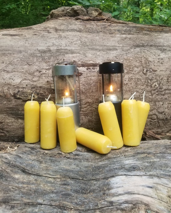 Vela De Supervivencia 24 Horas Larga Duración – Sin Humo, Portátil, Con Caja De Lata Reutilizable Para Cortes De Energía, Camping Y Emergencias (Oro)