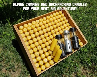 Beeswax Alpine Camping & Backpacking Candle | 100 % Pure Beeswax | Radius Head 3.25-inch x 1.25-inch | 12 Pack | “Survivor – The Little Guy”