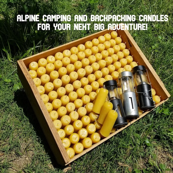 Beeswax Alpine Camping & Backpacking Candle | 100 % Pure Beeswax | Radius Head 3.25-inch x 1.25-inch | 20 Pack | “Survivor – The Little Guy”