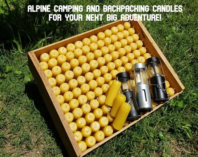 Beeswax Alpine Camping & Backpacking Candle | 100 % Pure Beeswax | Radius Head 3.25-inch x 1.25-inch | 20 Pack | “Survivor – The Little Guy”