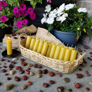 Bulk Beeswax Pillar Candles | 100 % Pure Beeswax | All Natural | Long Burning | Colonnade | 4-inch x 1.25-inch | 25 Pack | Hypo-Allergenic