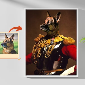 Personalized Royal King and Queen Pet Portrait - Customer Pet Portrait from Photo Home Decor- Pet Memorial Gifts - Funny Gift for Pet Lovers