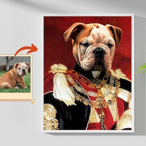Custom Pet Portrait, King Queen Pet Portrait, Royal Dog Painting, Custom Art From Photo, Best Gift Idea for Pet Owners, Gift for Pet Owners