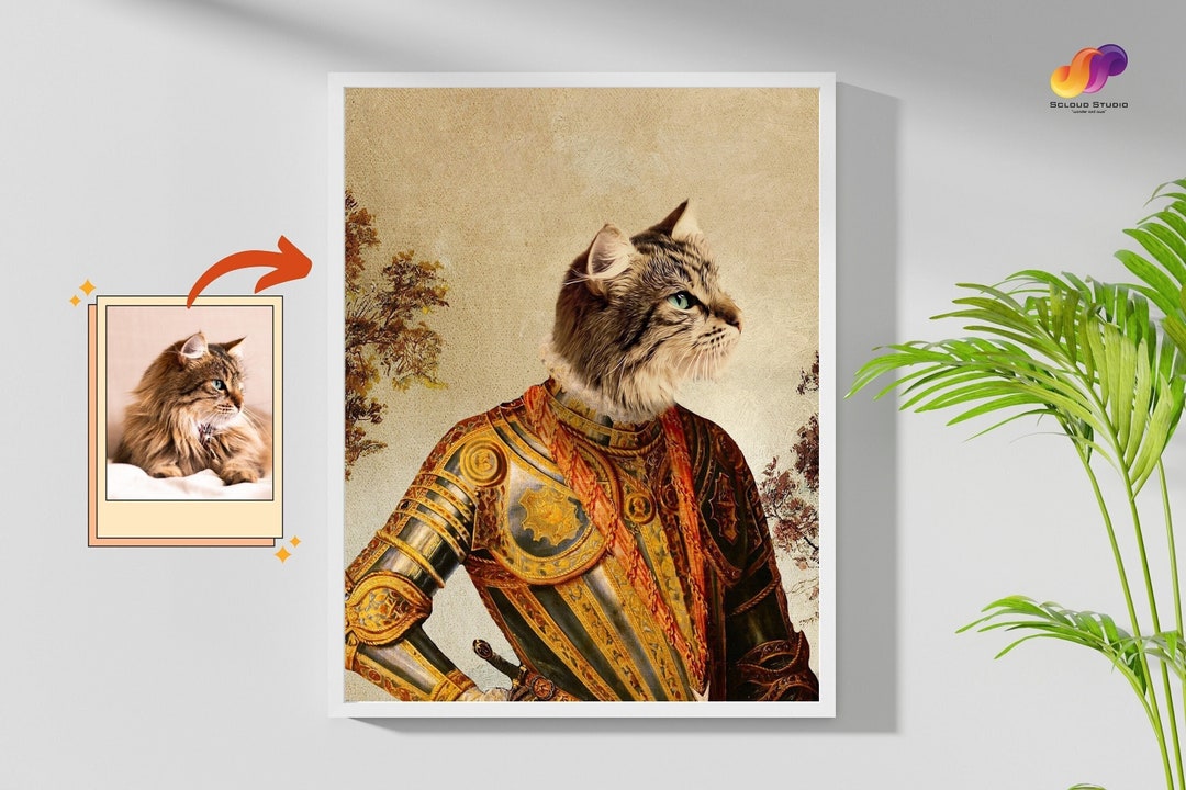 Royal Pet Portrait King Queen Renaissance Historical Regal Dog Cat ...