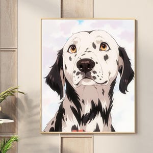 Cartoon Pet Portrait On CANVAS or DIGITAL Furry Baby Illustration Drawing | Cat Dog Bunny Horse Pet Commission from Photo | Memorial Pet