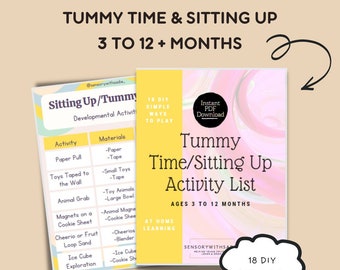 Tummy Time Sensory Activities for Babies 3-12 Months (PDF Download)