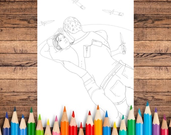 Fourth Wing Inspired Coloring Pages | Printable Digital Download