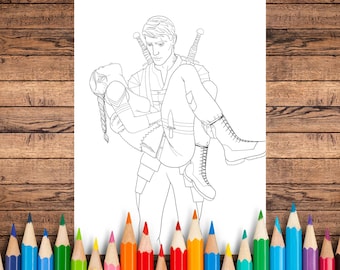 Fourth Wing Inspired Coloring Pages | Printable Digital Download
