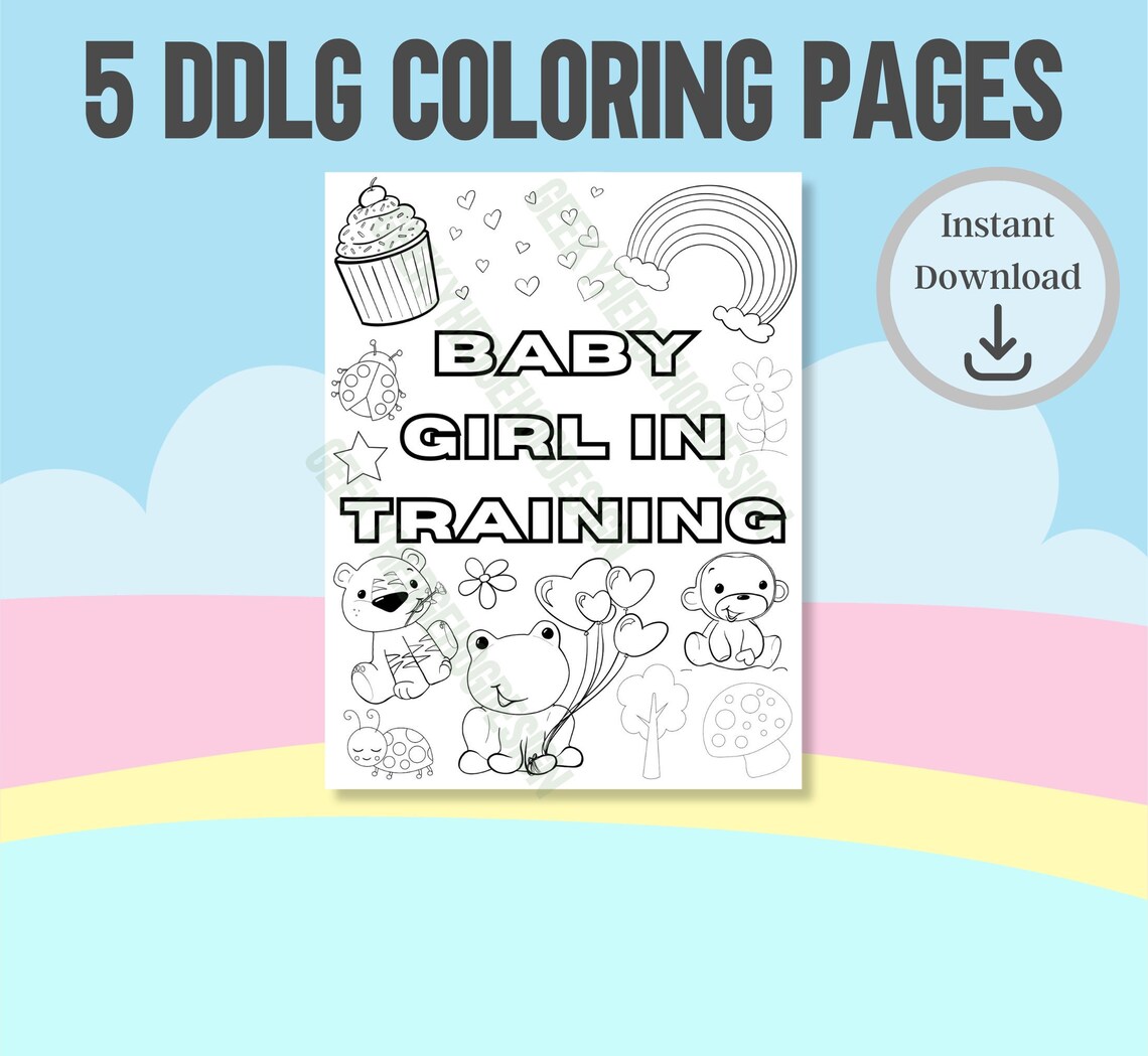 Coloring Pages, DDLG, ABDL, Yes Daddy, Babygirl in Training, Adult ...