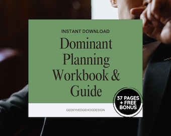 BDSM Dom's Planning Workbook: Scene Planner, Scripts, Aftercare + Bonus Contract (Printable PDF Download)