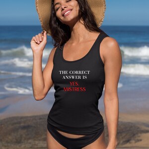 Yes Mistress Tank Top: Lady Domme, Femdom Apparel image 2