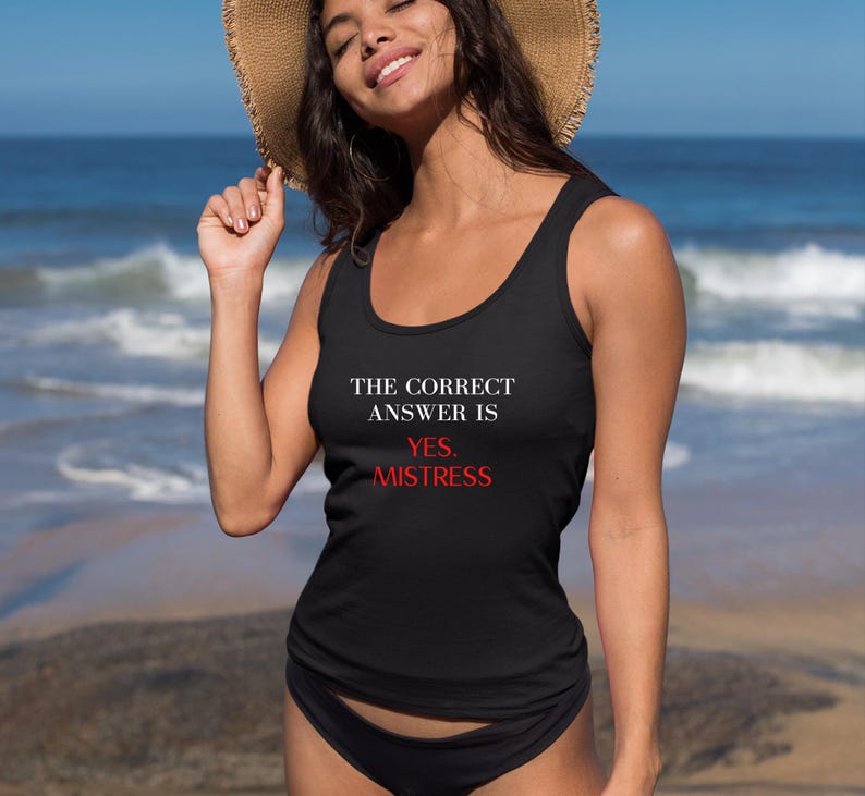 Yes Mistress Tank Top: Lady Domme, Femdom Apparel image 2