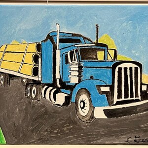 Semi Truck with Heavy Pipes