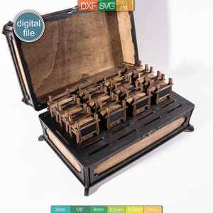 Masterschirm Mini-Initiative Tracker Add-on Laser Cut Vorlage - Inklusive Aufbewahrungsbox-Vorlage - SVG, DXF, AI - Digital Download -
