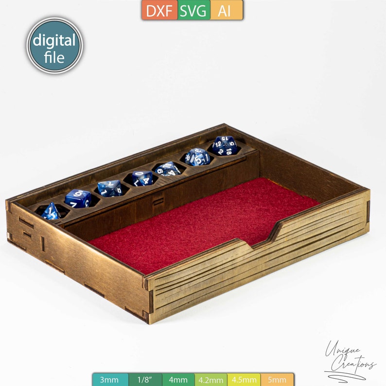 Arcane Spellbook Dice Box Laser Cut Template