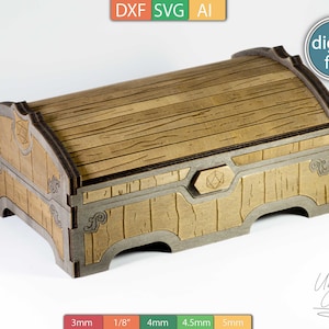 Würfel Box Vorlage, 3 Inlays für Würfel, Schmuck und andere Dinge - Laser Cut Vorlage - AI, SVG, DXF Dateien - Digitaler Download