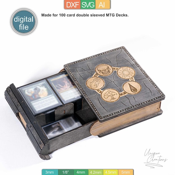 mtg 100 card deck box Ultra Pro - 100+ for Magic: The Gathering Commander Masters - Commodore Guff Artwork it features a durable and scratch Card Storage Deck Box Laser