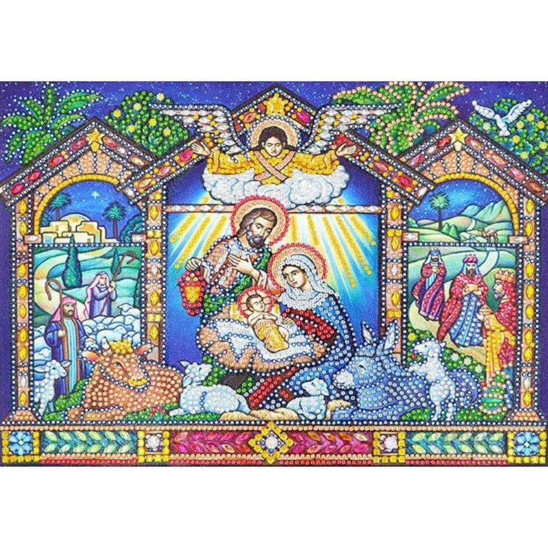 Nativity Scene DIY Diamond Painting Kit Etsy