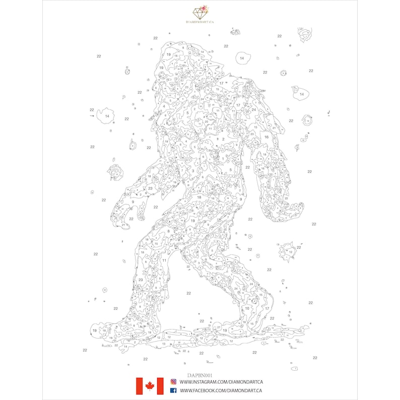PAINT-BY-NUMBER Sasquatch by Dave Bartholet image 4