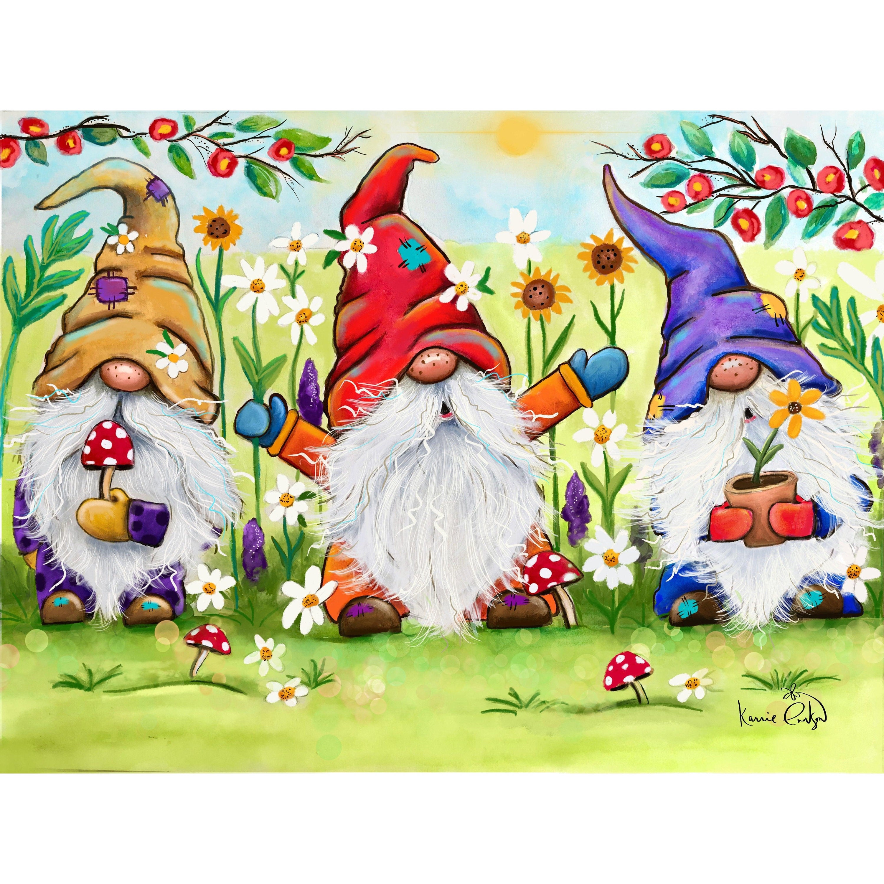 Garden Gnomes by Karrie Evenson DIY Diamond Art Kit Etsy
