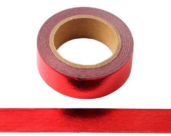 Red Foil Washi Tape (1 Roll)