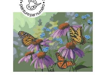 PAINT-BY-NUMBER Butterfly Garden by Jeff Hoff