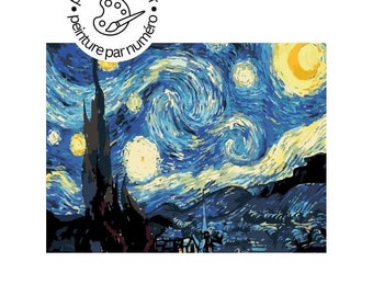 PAINT-BY-NUMBER Starry Night by Vincent van Gogh