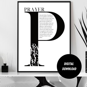 Christian Typography Wall Art | Aesthetic Prayer Art | DIGITAL Download ...