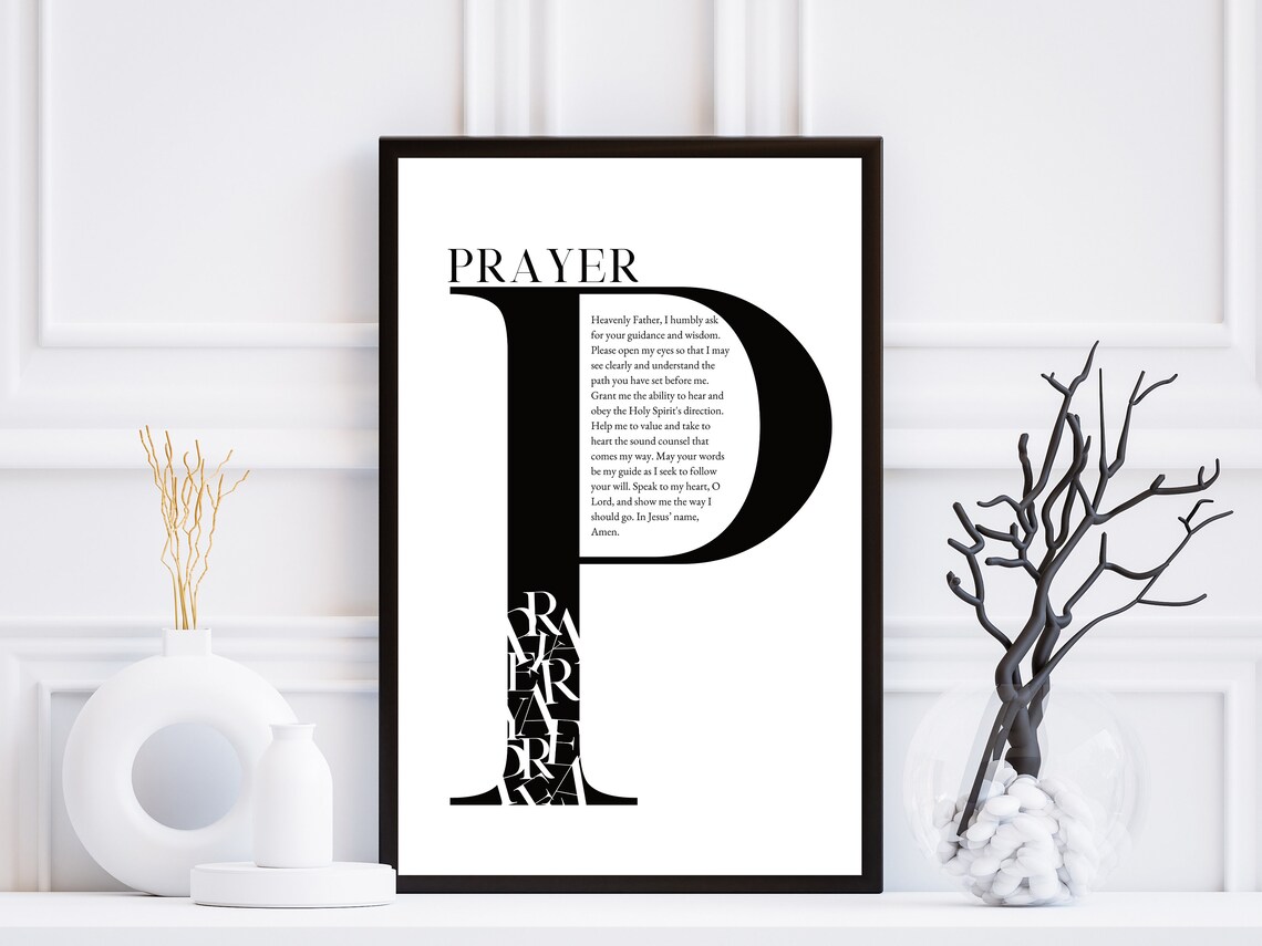 Christian Typography Wall Art | Aesthetic Prayer Art | DIGITAL Download ...