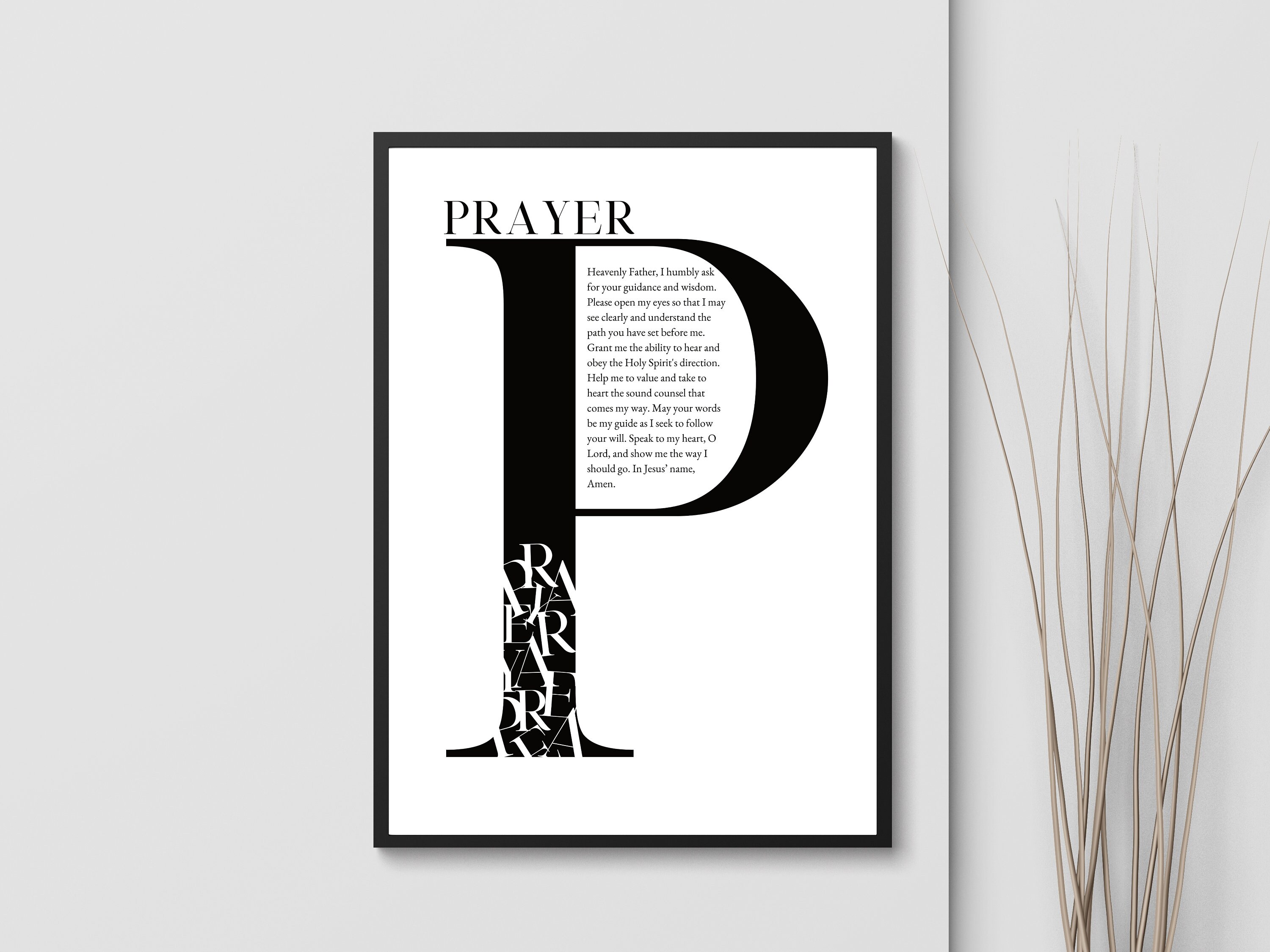 Christian Typography Wall Art | Aesthetic Prayer Art | DIGITAL Download ...